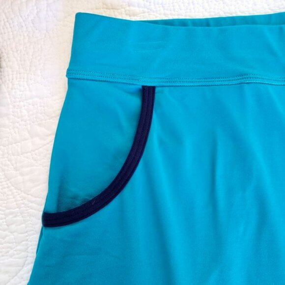 Sofibella Women's Activewear Skirt Skort Size Large Blue Orange Pockets Sporty - Picture 3 of 14